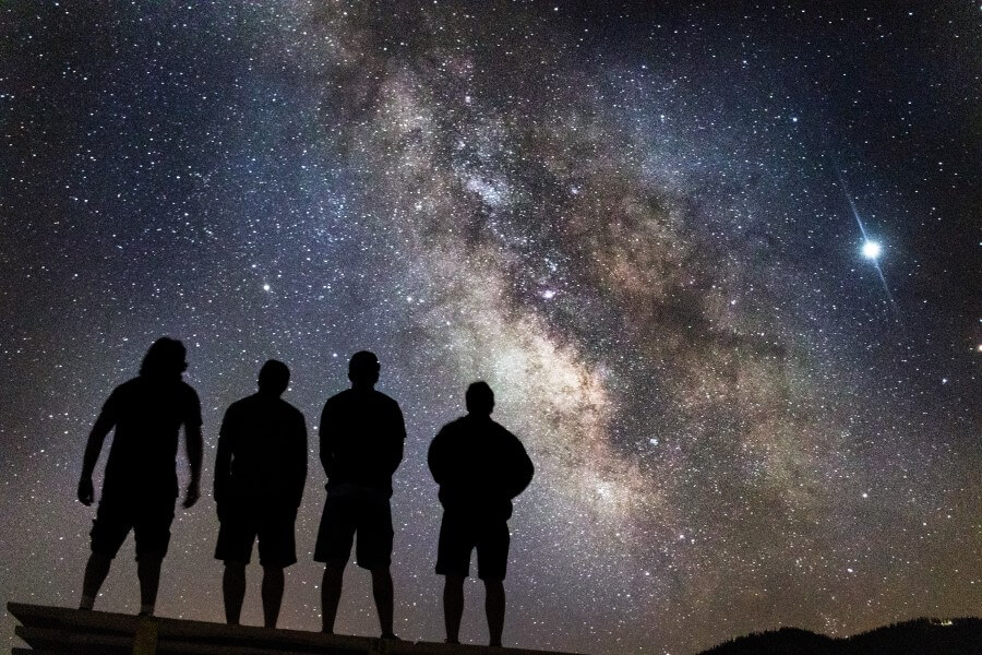 family stargazing